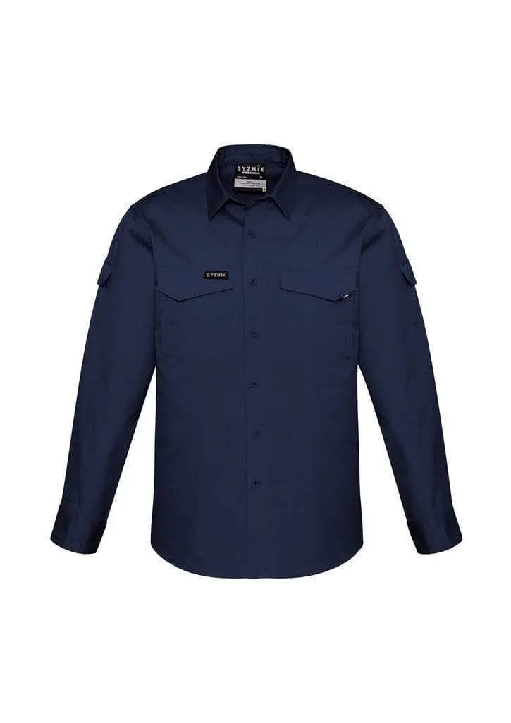 SYZMIK Men’s Rugged Cooling Men’s L/S Shirt ZW400 Work Wear Syzmik Navy 7XL