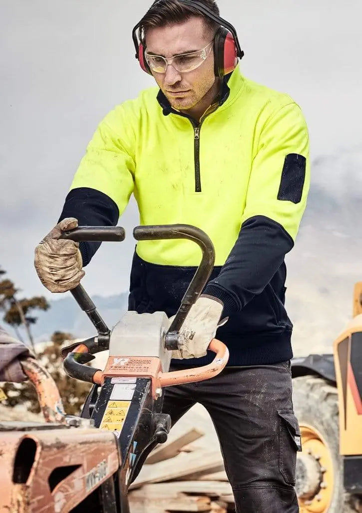 Syzmik Workwear Unisex Hi Vis Half Zip Pullover ZT476 Work Wear Syzmik