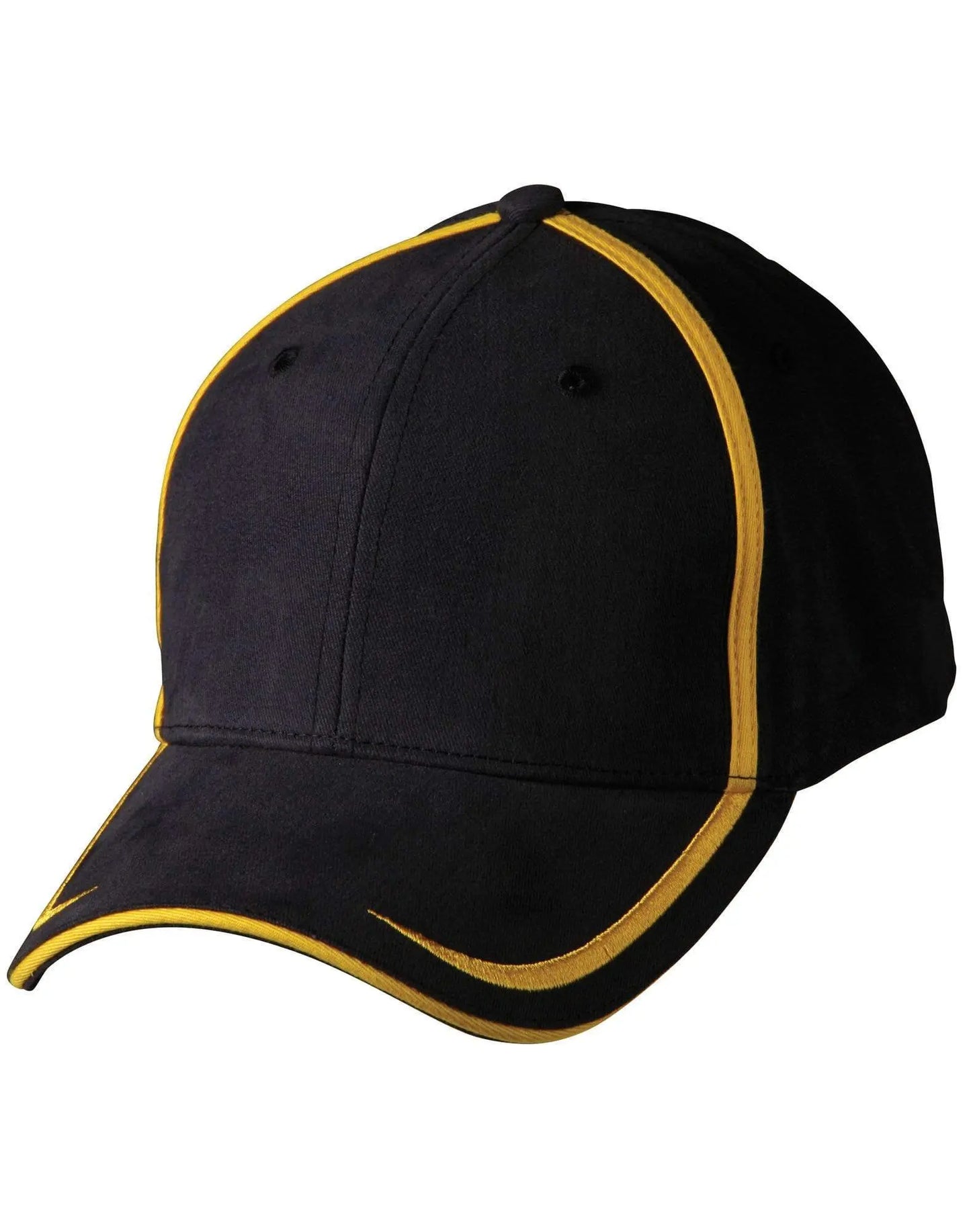 Contrast Trim Cap Ch75 Active Wear Winning Spirit Black/Gold One size