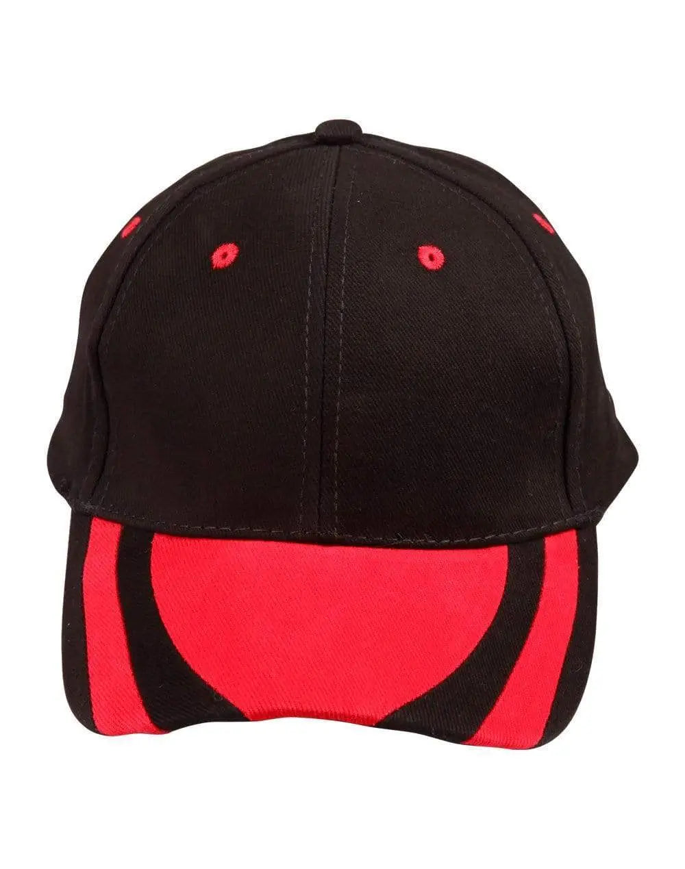 Contrast Peak Cap Ch67 Active Wear Winning Spirit Black/Red One size