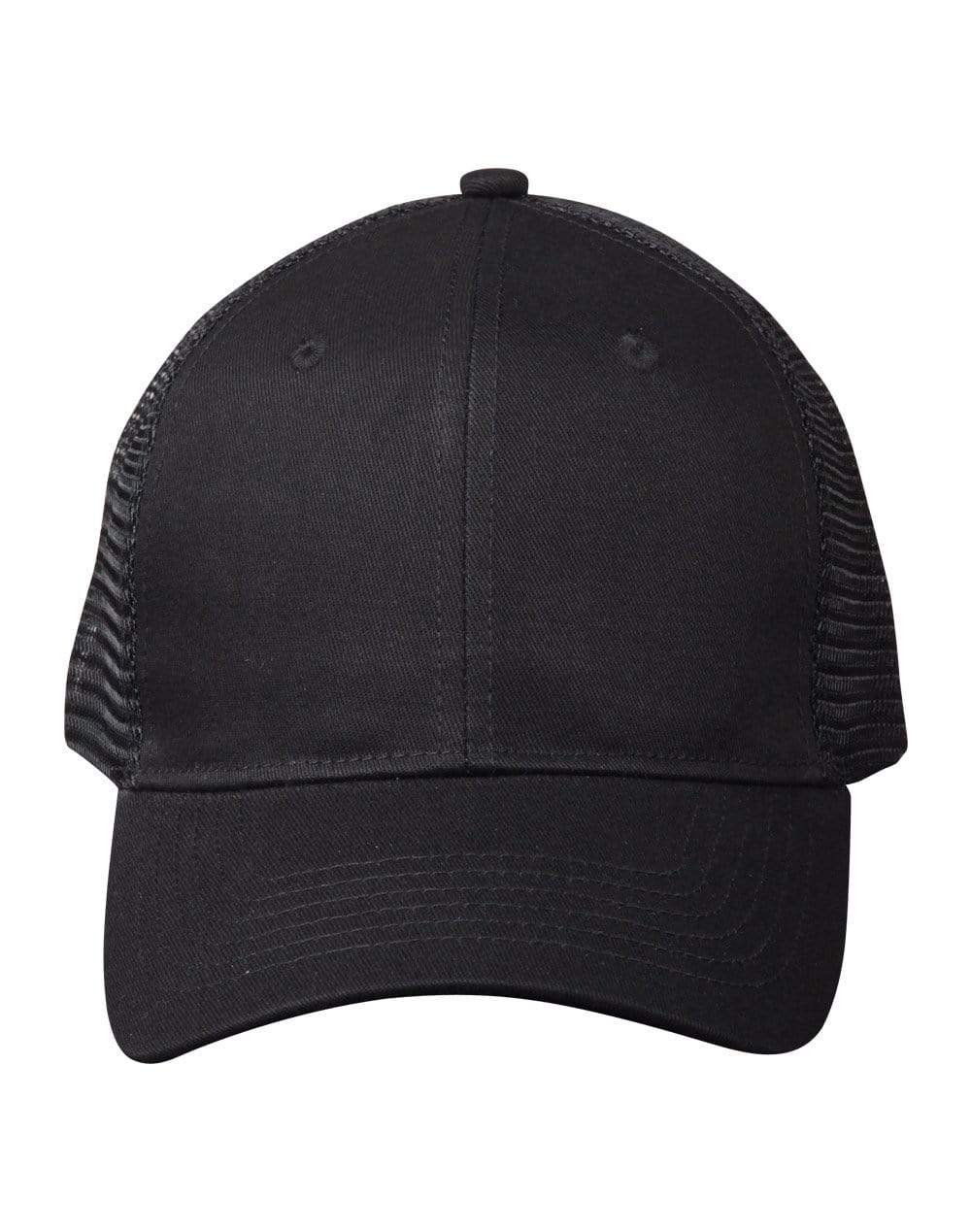 Premium Cotton Trucker Cap Ch89 Active Wear Winning Spirit Black/Black One size