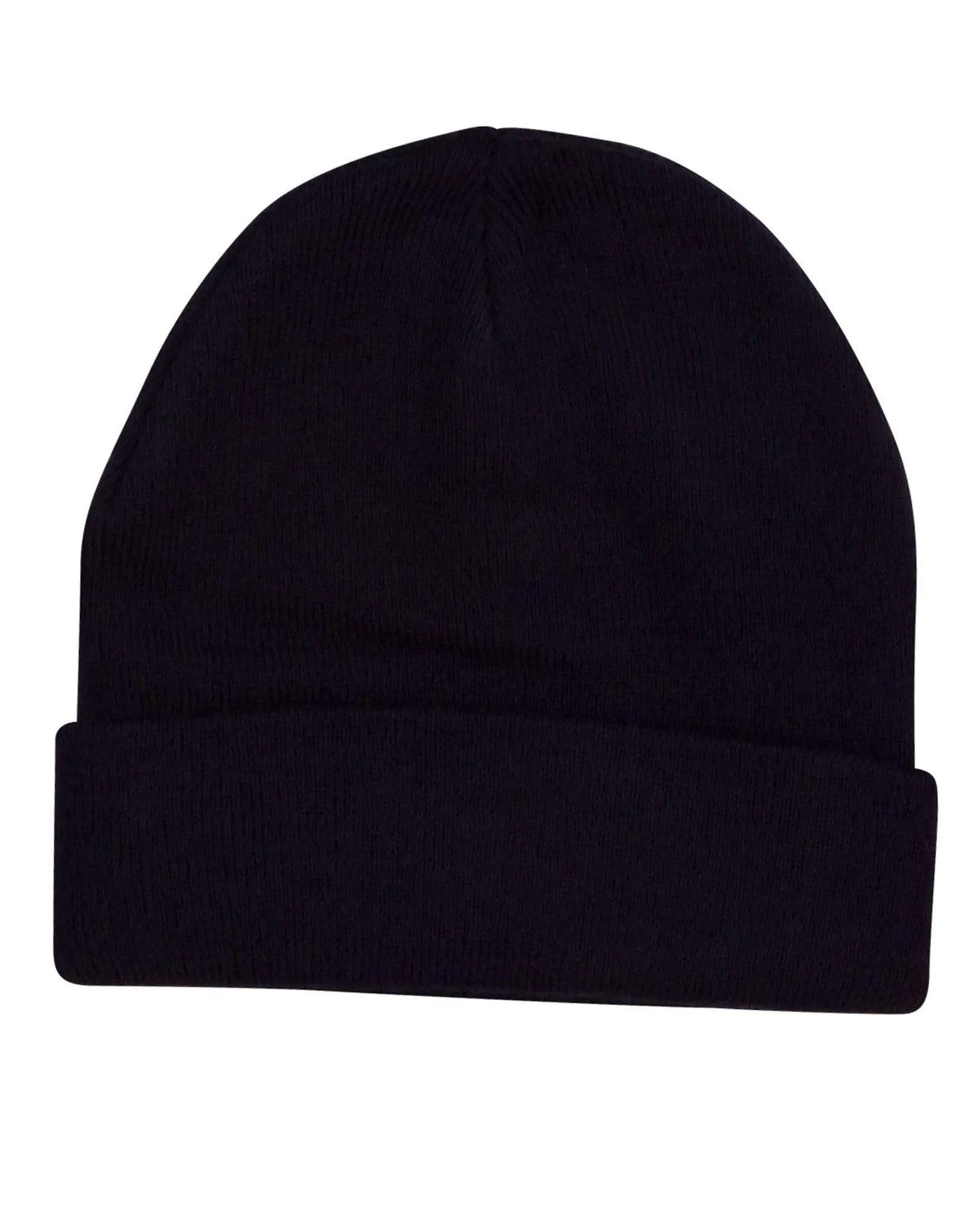 Roll Up Acrylic Beanie Ch28 Active Wear Winning Spirit Charcoal One size fits most