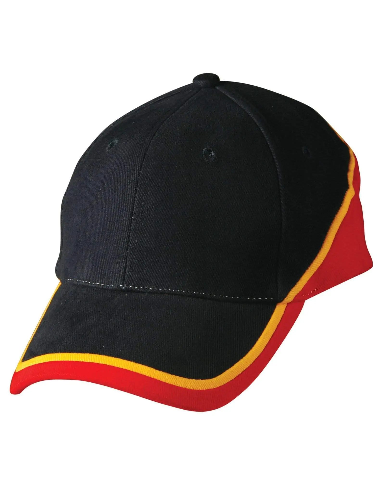 Tri Contrast Colours Cap Ch38 Active Wear Winning Spirit Navy/Gold/Red One size