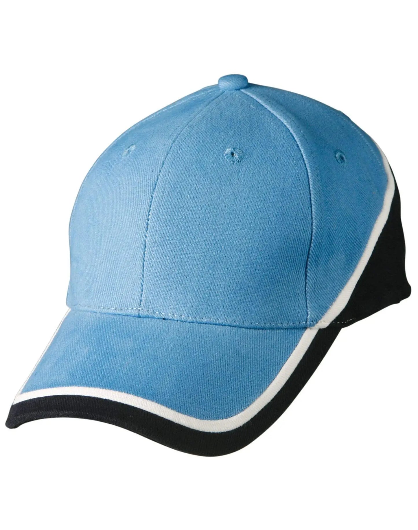 Tri Contrast Colours Cap Ch38 Active Wear Winning Spirit Skyblue/White/Navy One size