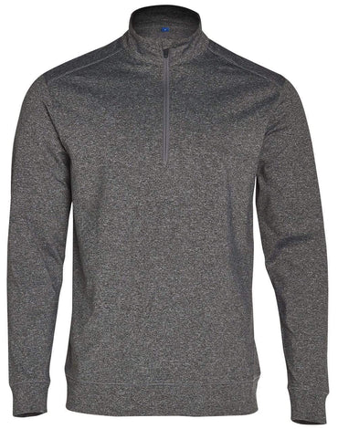Winning Spirit Ultimate Half Zip Long Sleeve Sweat Top Mens FL25 Active Wear Winning Spirit Charcoal XS