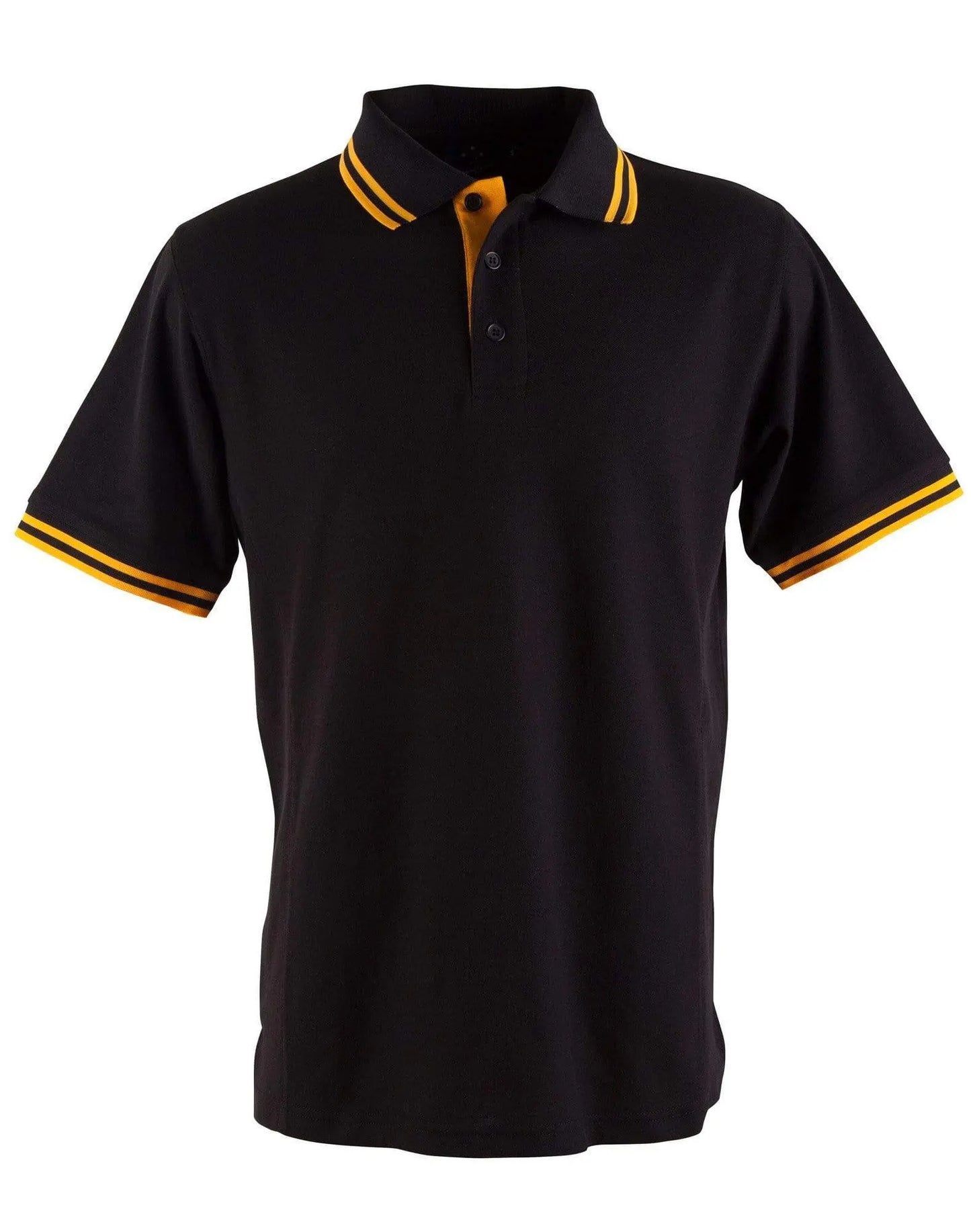 Winning Spirit Grace Polo Shirt Kids PS65K Casual Wear Winning Spirit Black/Gold 6K