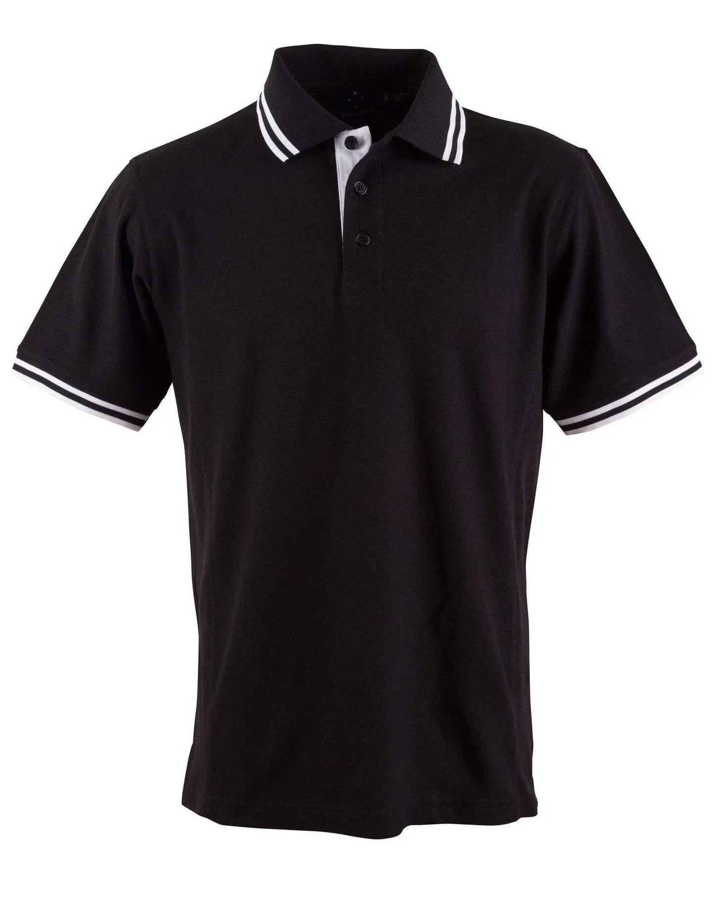 Winning Spirit Grace Polo Shirt Kids PS65K Casual Wear Winning Spirit Black/White 6K