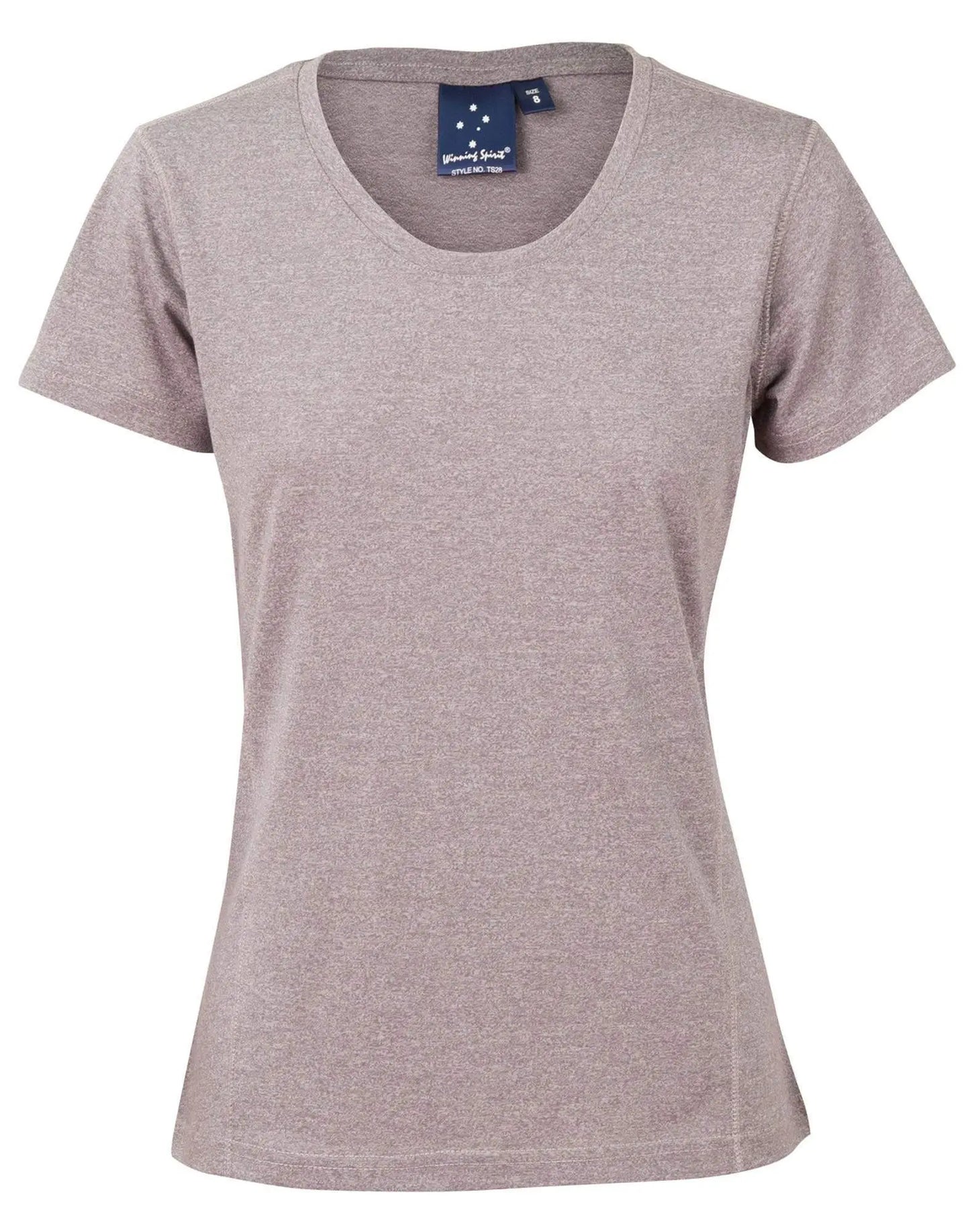 High Performance Heather Tee Ladies Ts28 Casual Wear Winning Spirit Grey 8