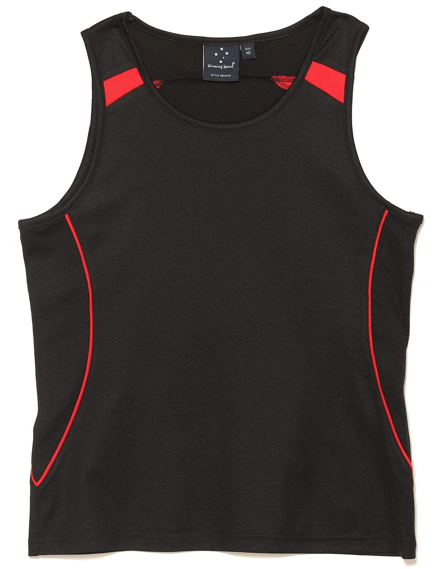 Legend Singlet Ladies Sl54 Casual Wear Winning Spirit Black/Red 8