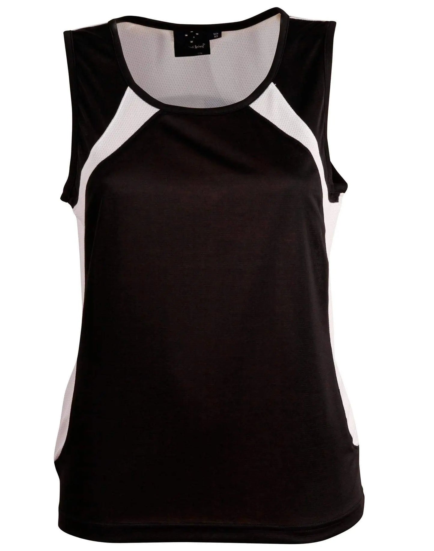 Sprint Singlet Ladies Ts74 Casual Wear Winning Spirit Black/White 6
