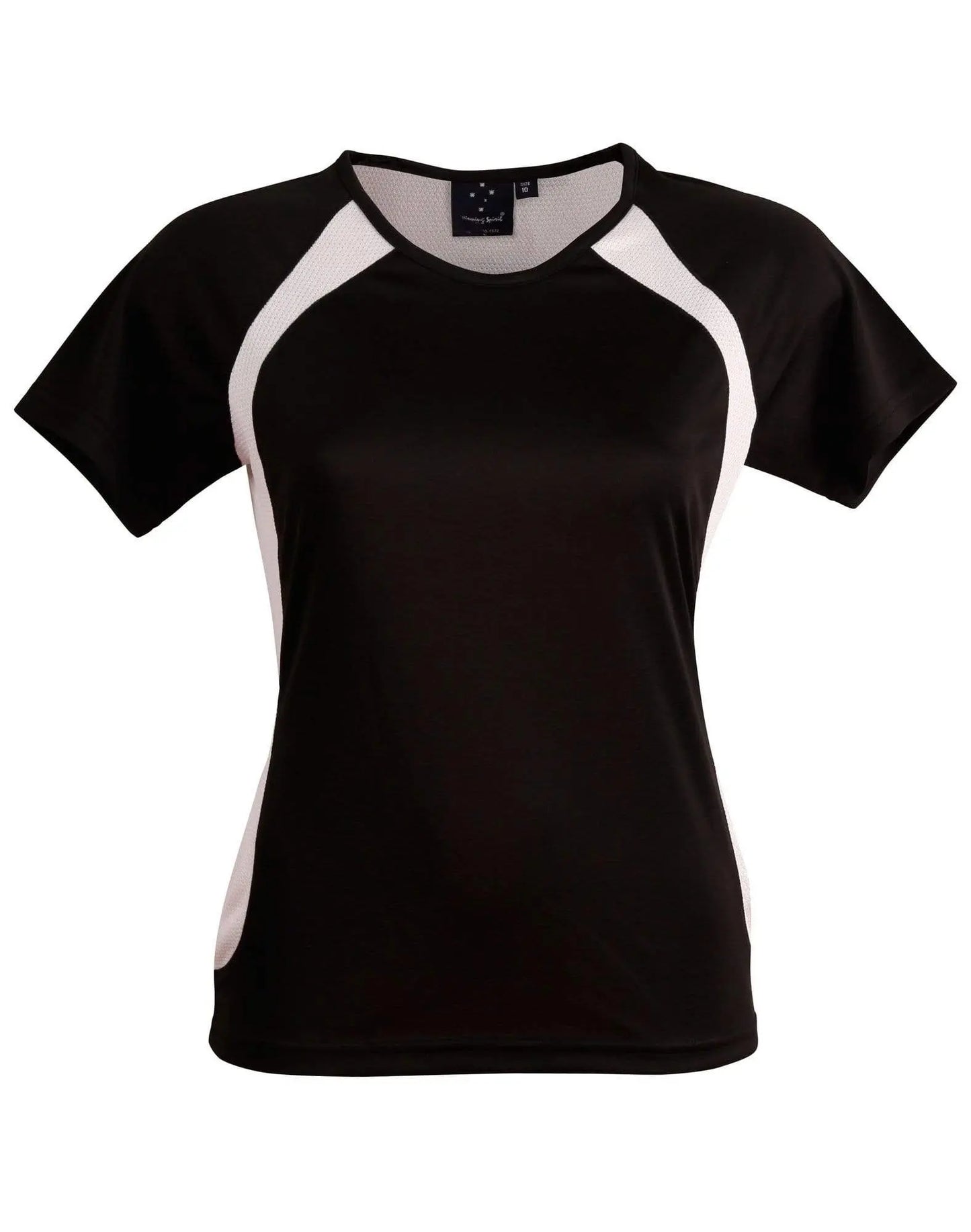 Sprint Tee Shirt Ladies Ts72 Casual Wear Winning Spirit Black/White 6