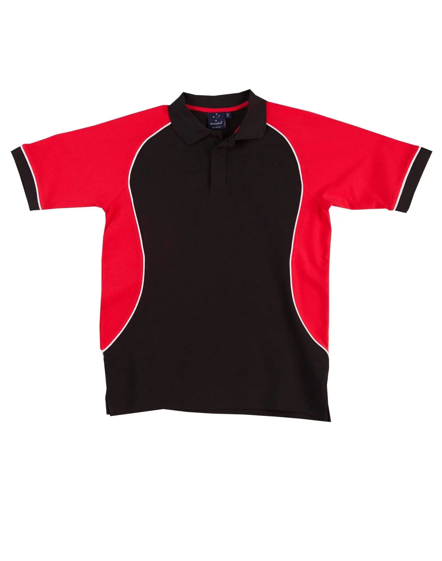 Winning Spirit Arena Polo Shirt Men's Ps77 Casual Wear Winning Spirit Black/ White/Red S