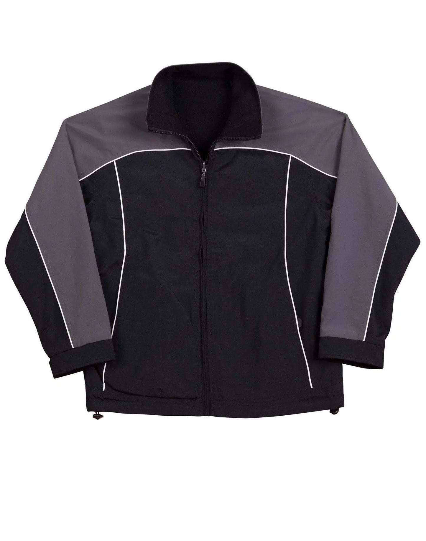 Winning Spirit Cascade Tri-colour Contrast Reversible Jacket Jk22 Casual Wear Winning Spirit Black/White/Grey XS