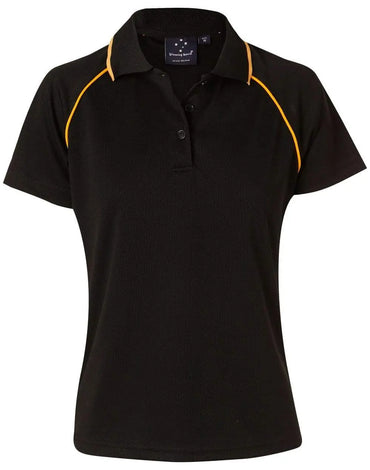 WINNING SPIRIT CHAMPION POLO Ladies' PS19 Casual Wear Winning Spirit Black/Gold 8