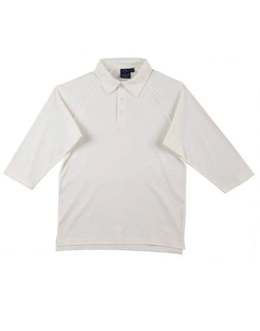 Winning Spirit Cricket Polo 3/4 Sleeve Men's Ps29q Casual Wear Winning Spirit Cream S