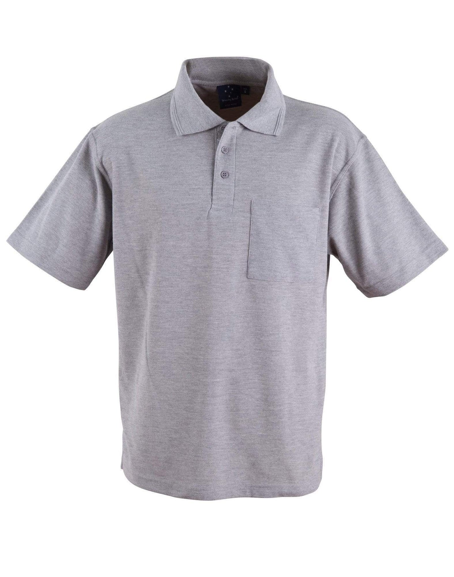 WINNING SPIRIT POCKET POLO Unisex PS41 Casual Wear Winning Spirit Grey XS