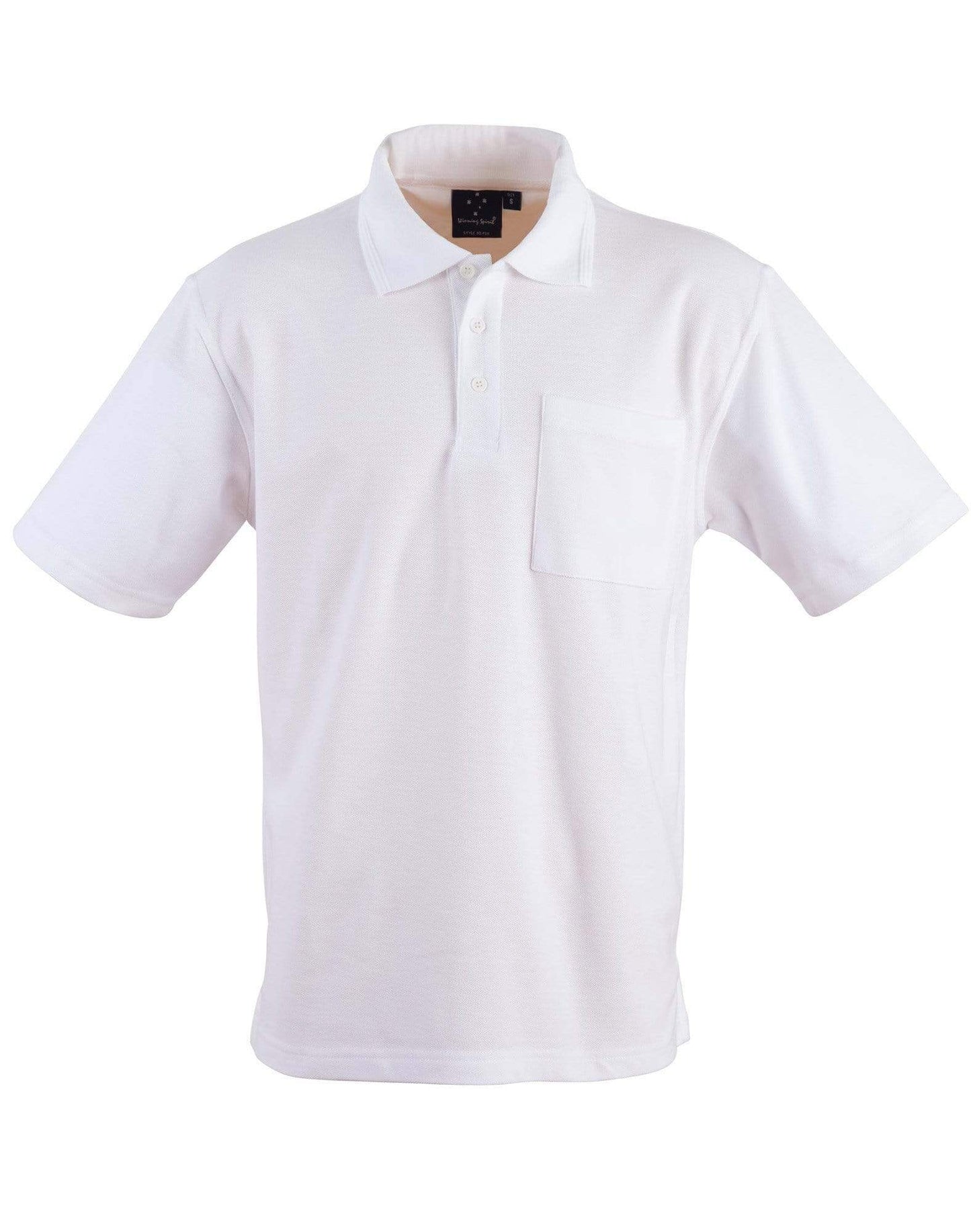 WINNING SPIRIT POCKET POLO Unisex PS41 Casual Wear Winning Spirit White XS