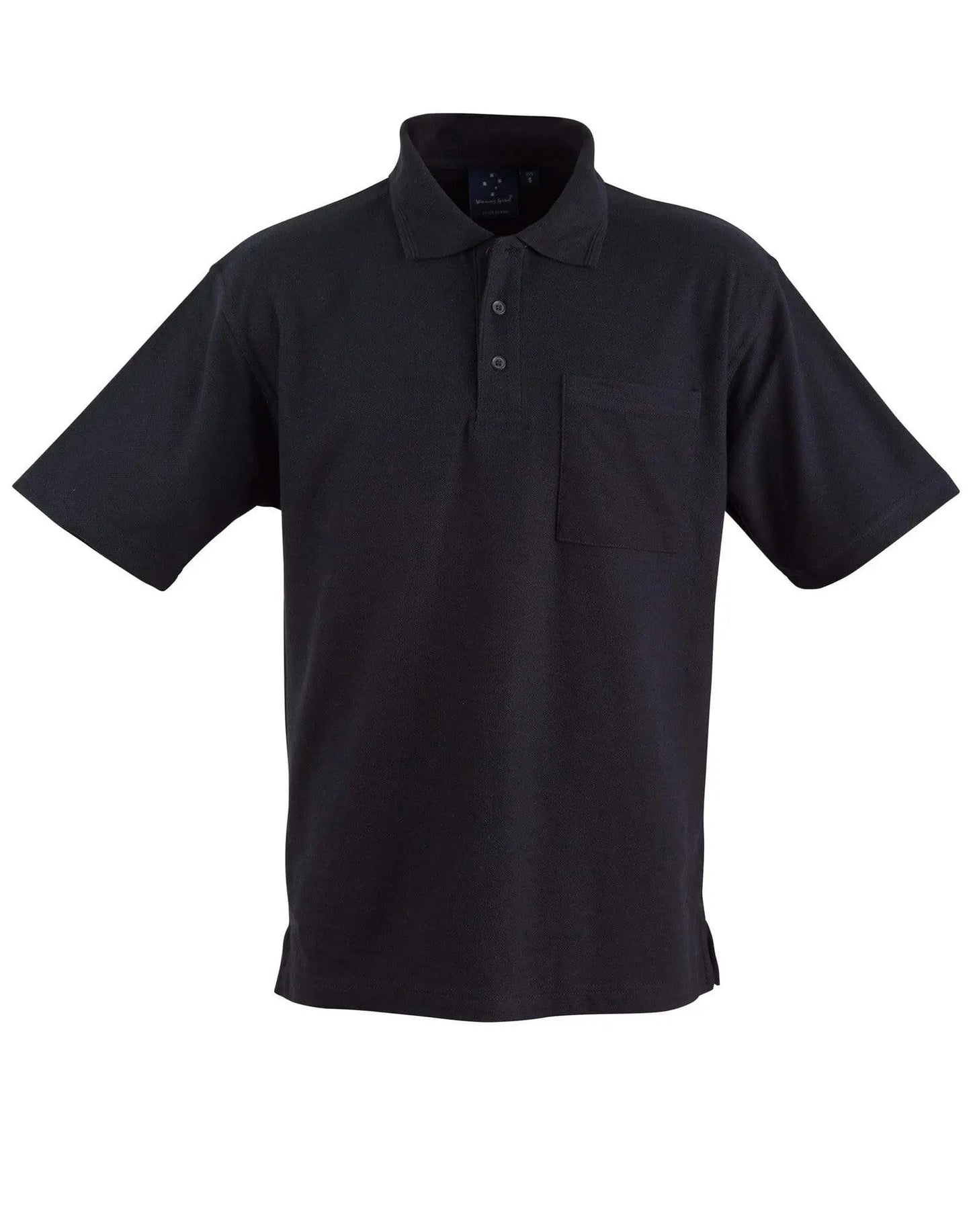 WINNING SPIRIT POCKET POLO Unisex PS41 Casual Wear Winning Spirit Black XS