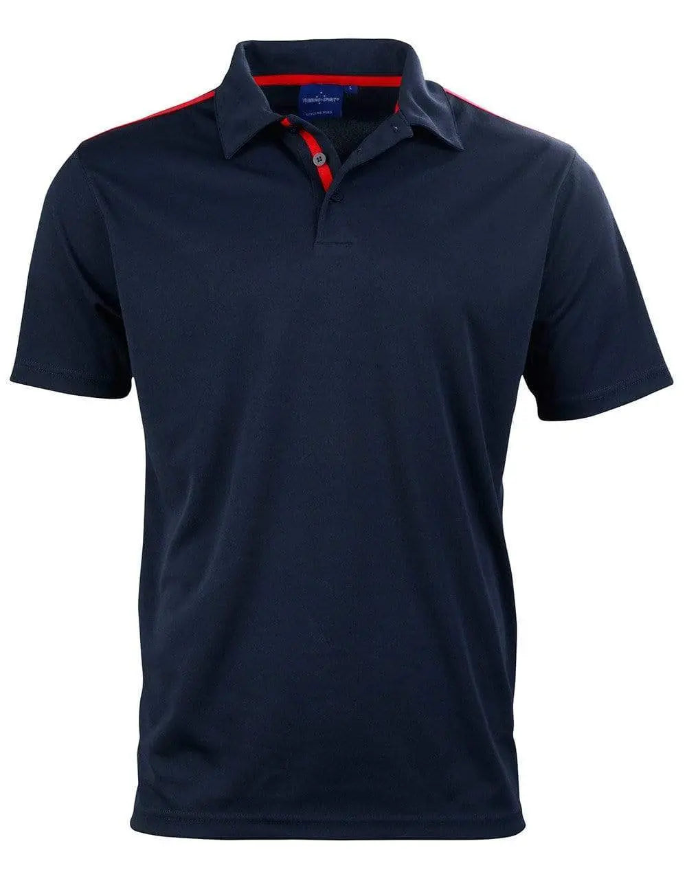 Winning Spirit PS83 STATEN POLO SHIRT Men's Casual Wear Winning Spirit Navy/Red XS