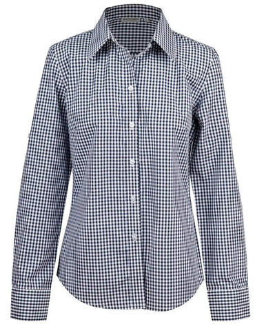 Winning Spirit Ladies’ Gingham Check Long Sleeve Shirt M8300L Metro Workwear.
