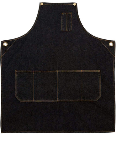 Winning Spirit East Village Denim Bib Apron Ap09 Hospitality & Chefwear Winning Spirit Indigo Blue 72cmx84cm