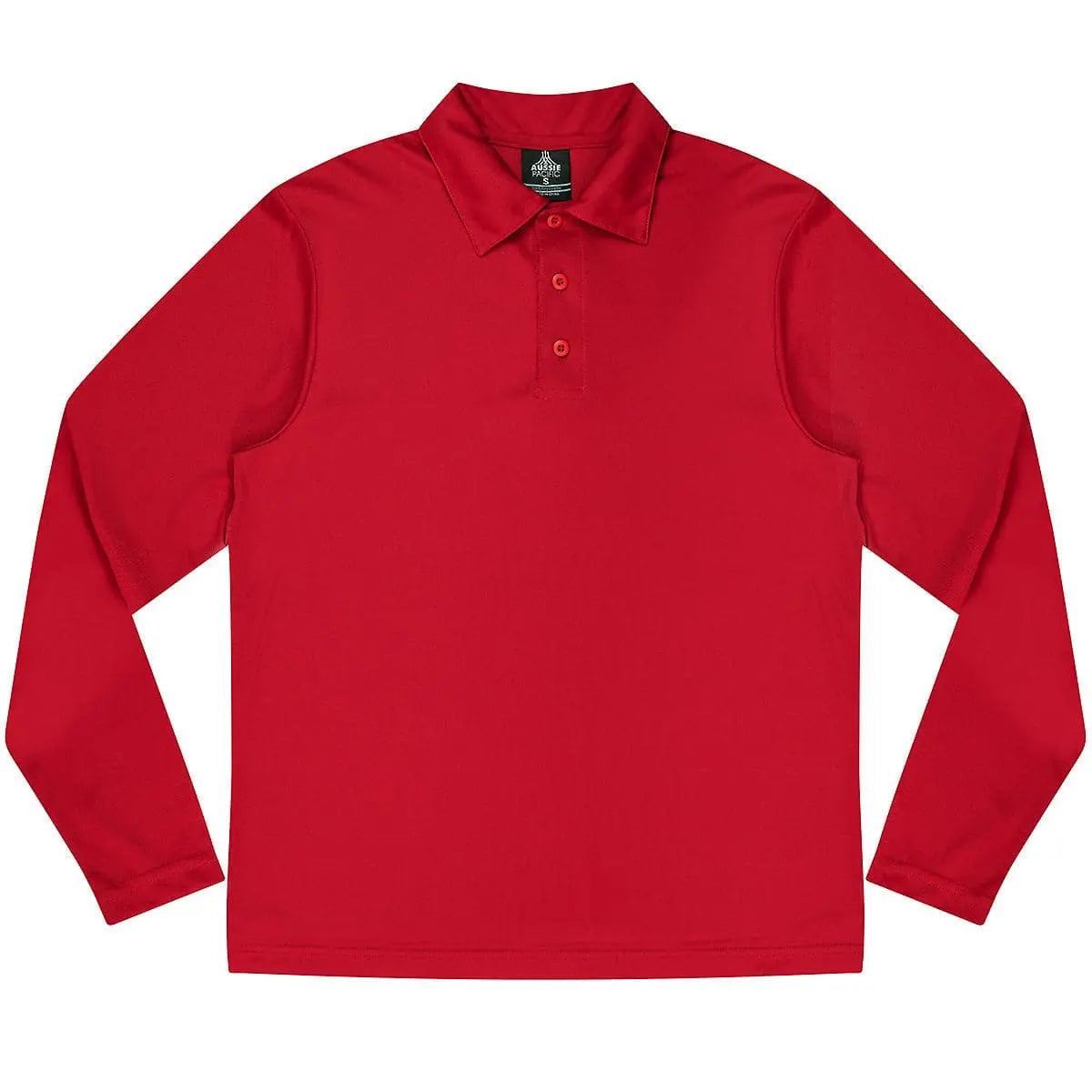 Aussie Pacific Botany Men's Long Sleeve Polo Shirt 1316 Casual Wear Aussie Pacific Red S