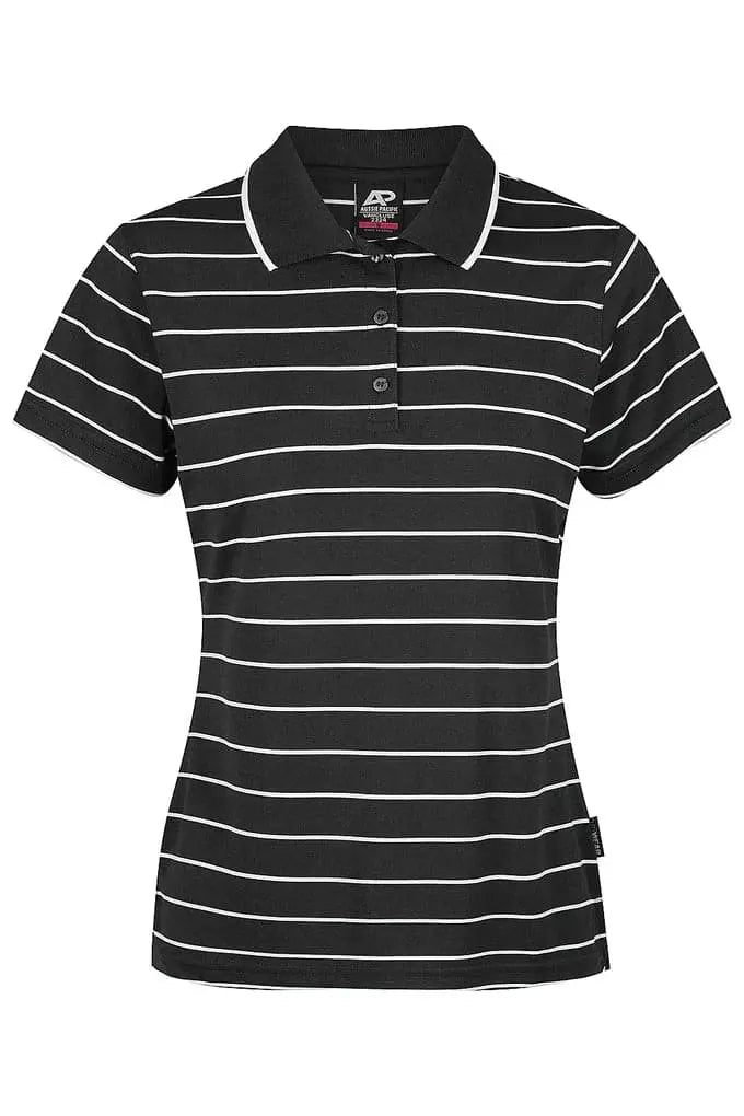 Aussie Pacific Vaucluse Lady Polos 2324 Aussie Pacific BLACK/WHITE 6