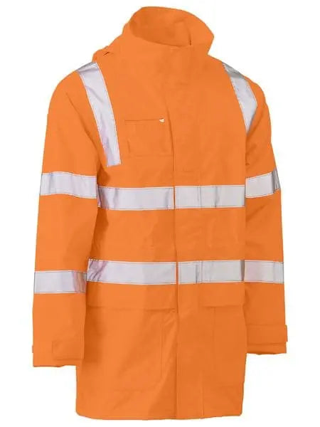 Bisley Workwear Taped Hi Vis Rail Wet Weather Jacket BJ6964T - City Workwear