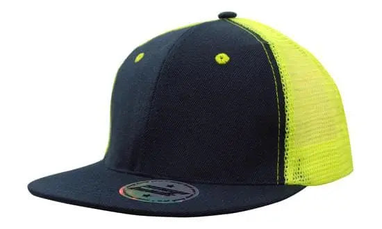 Headwear Hi-viz Mesh Back Flat Peak Cap X12 - 3818 - City Workwear