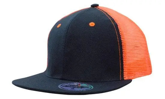 Headwear Hi-viz Mesh Back Flat Peak Cap X12 - 3818 - City Workwear