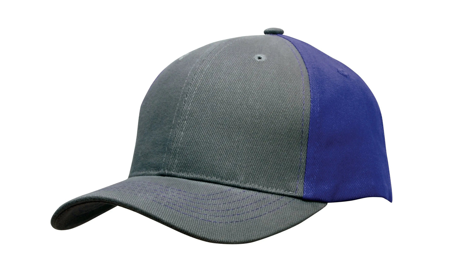 Headwear Brushed Heavy Cotton 2 Tone Cap X12 - 4001 - City Workwear