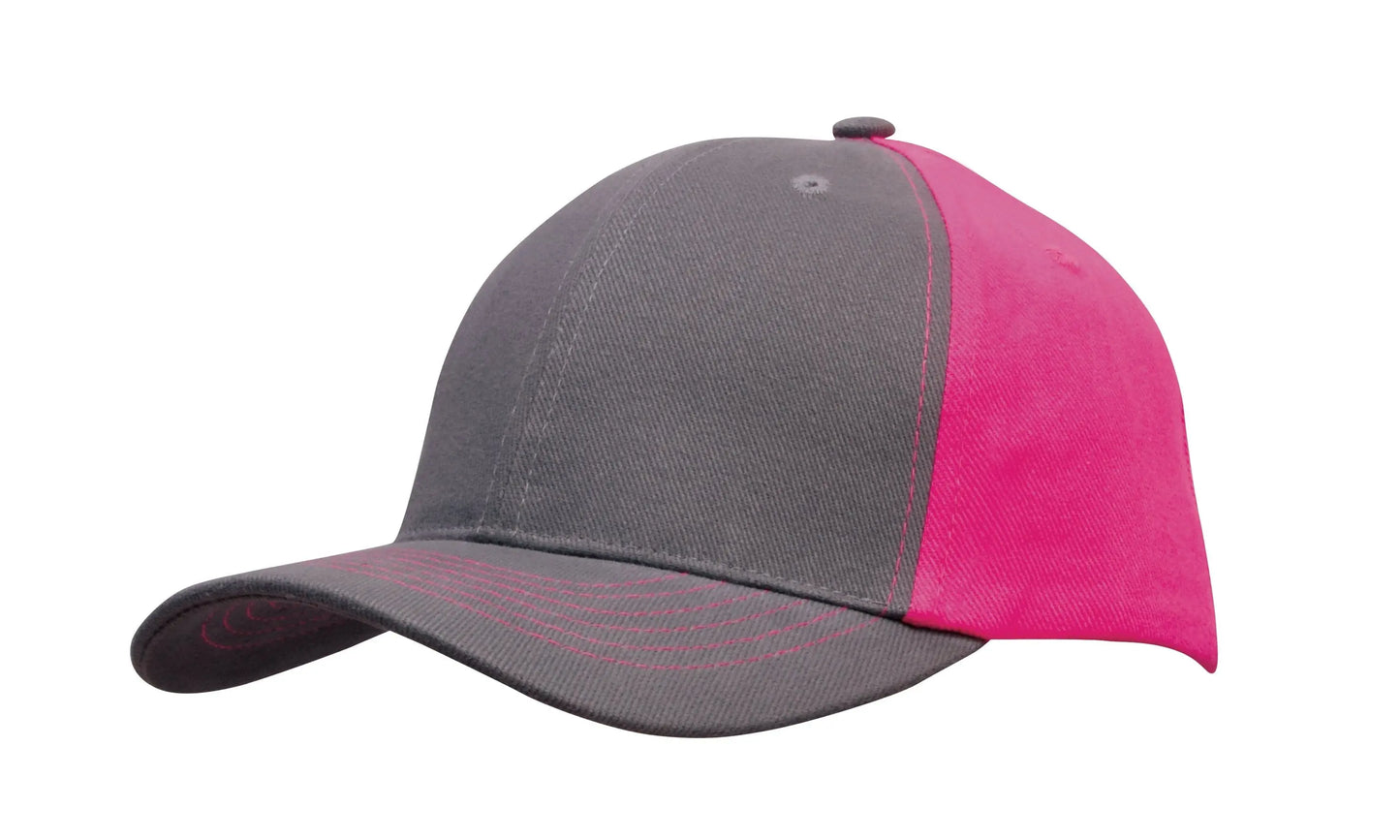 Headwear Brushed Heavy Cotton 2 Tone Cap X12 - 4001 - City Workwear