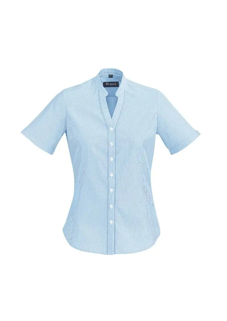 Biz Corporates Bordeaux Womens Short Sleeve Shirt 40112 - City Workwear