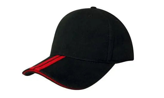 Headwear Bhc 2 Stripe Peak & Sandwich Cap X12 - 4074 - City Workwear