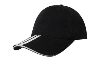 Headwear Bhc 2 Stripe Peak & Sandwich Cap X12 - 4074 - City Workwear