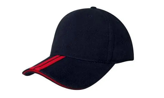 Headwear Bhc 2 Stripe Peak & Sandwich Cap X12 - 4074 - City Workwear