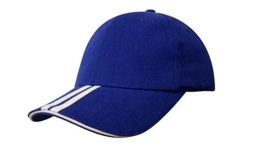 Headwear Bhc 2 Stripe Peak & Sandwich Cap X12 - 4074 - City Workwear