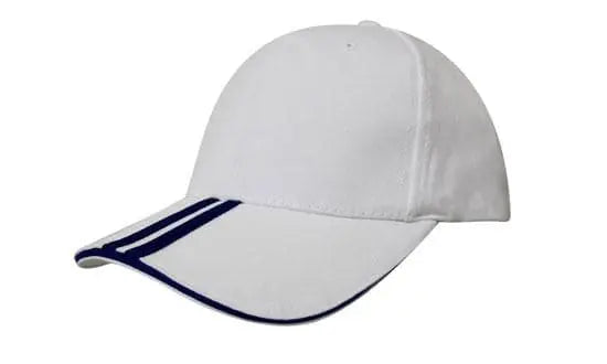 Headwear Bhc 2 Stripe Peak & Sandwich Cap X12 - 4074 - City Workwear