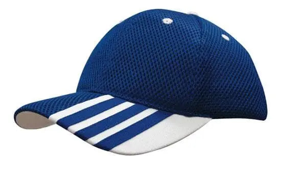 Headwear Sandwich Mesh W/peak Stripes Cap X12 - 4109 - City Workwear