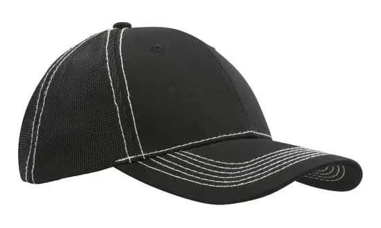 Headwear Chino Twill W/hi-tech Mesh Cap X12 - 4123 - City Workwear