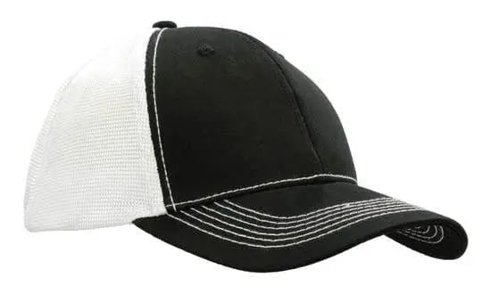 Headwear Chino Twill W/hi-tech Mesh Cap X12 - 4123 - City Workwear