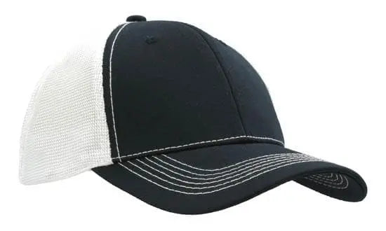 Headwear Chino Twill W/hi-tech Mesh Cap X12 - 4123 - City Workwear