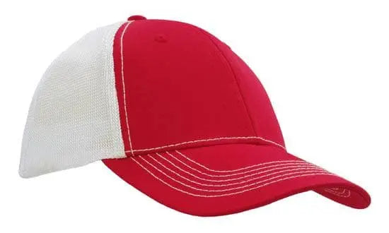 Headwear Chino Twill W/hi-tech Mesh Cap X12 - 4123 - City Workwear