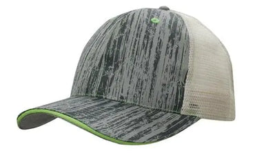 Headwear Woodprint Poly Twill Mesh Cap X12 - 4143 - City Workwear