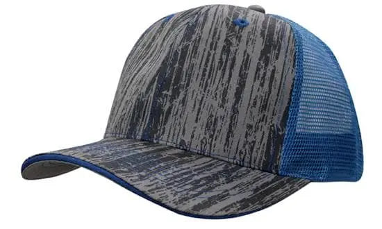 Headwear Woodprint Poly Twill Mesh Cap X12 - 4144 - City Workwear
