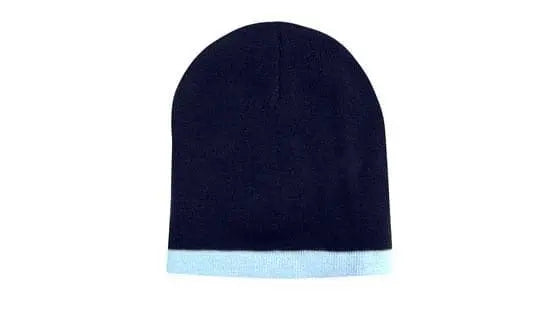 Headwear Acrylic Two Tone Roll Down Beanie X12 - 4188 - City Workwear