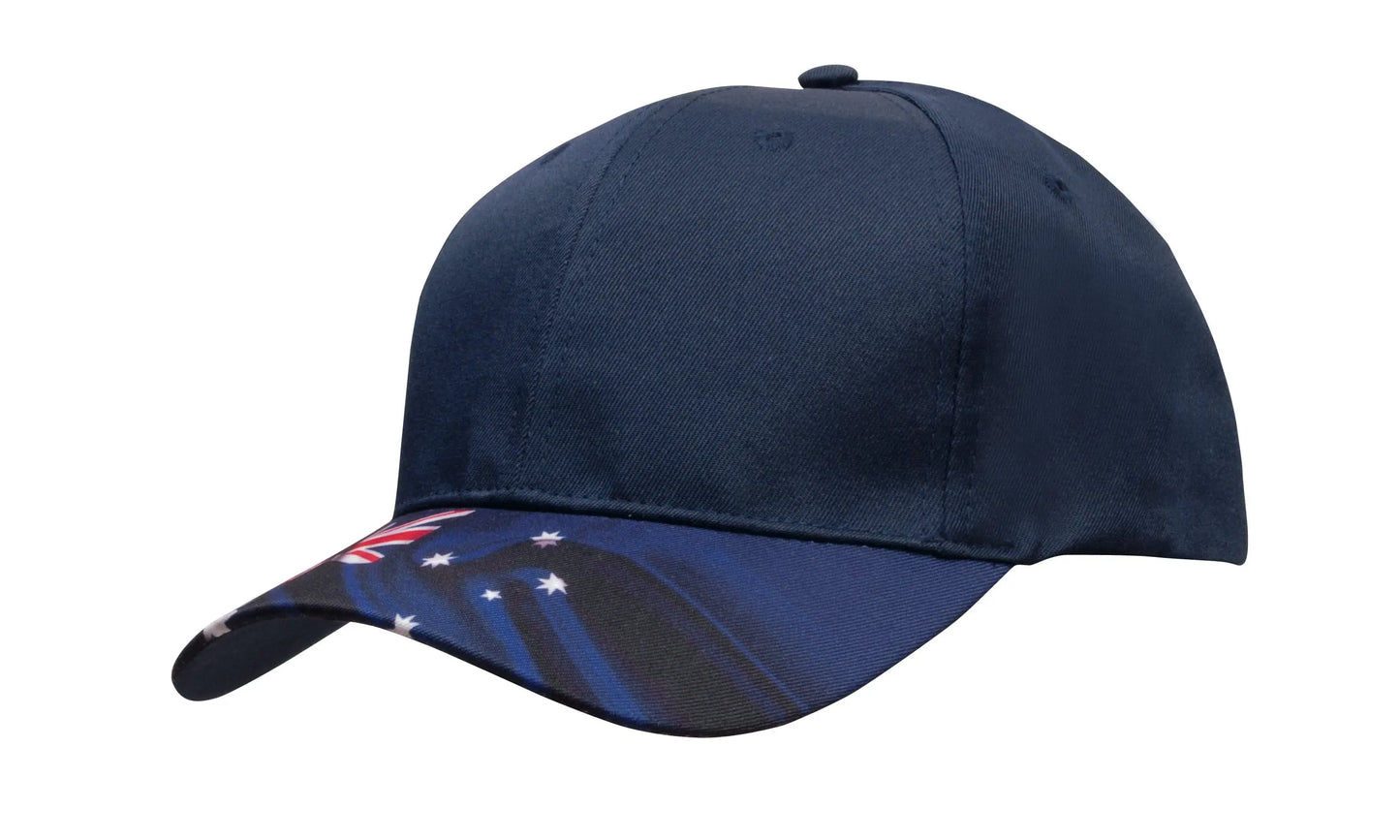 Headwear Breathable P/twill Cap W/aust Flag X12 - 4190 - City Workwear