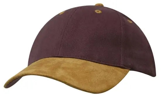 Headwear Brushed Heavy Cotton W/suede Peak Cap X12 - 4200 - City Workwear