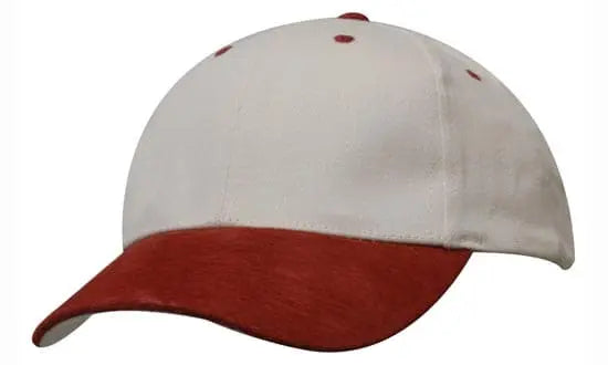Headwear Brushed Heavy Cotton W/suede Peak Cap X12 - 4200 - City Workwear