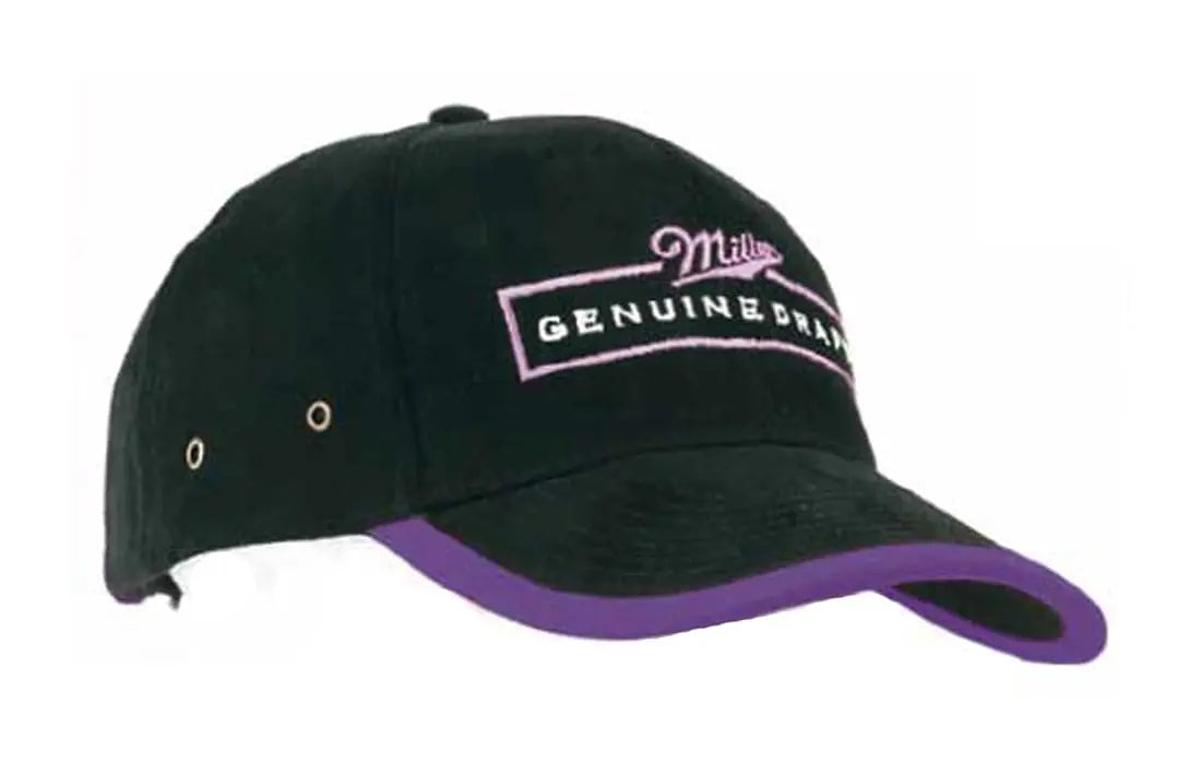 Headwear Brushed Heavy Cotton Cap With Peak And Arch Trim X12 - 4207 - City Workwear